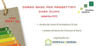Corso Base Casa Clima - Clicca per il programma